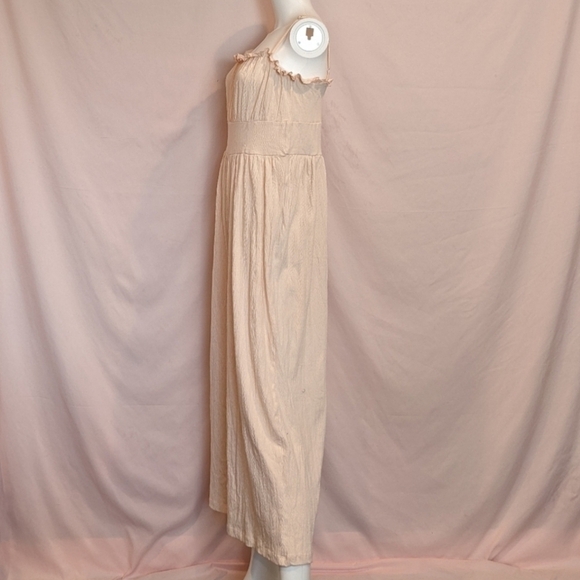 ASOS Pink Strappy Wide Leg Button Up Back Jumpsuit size 6 - Picture 4 of 10